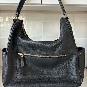 Cole Haan Black Pebbled Leather Shoulder Bag